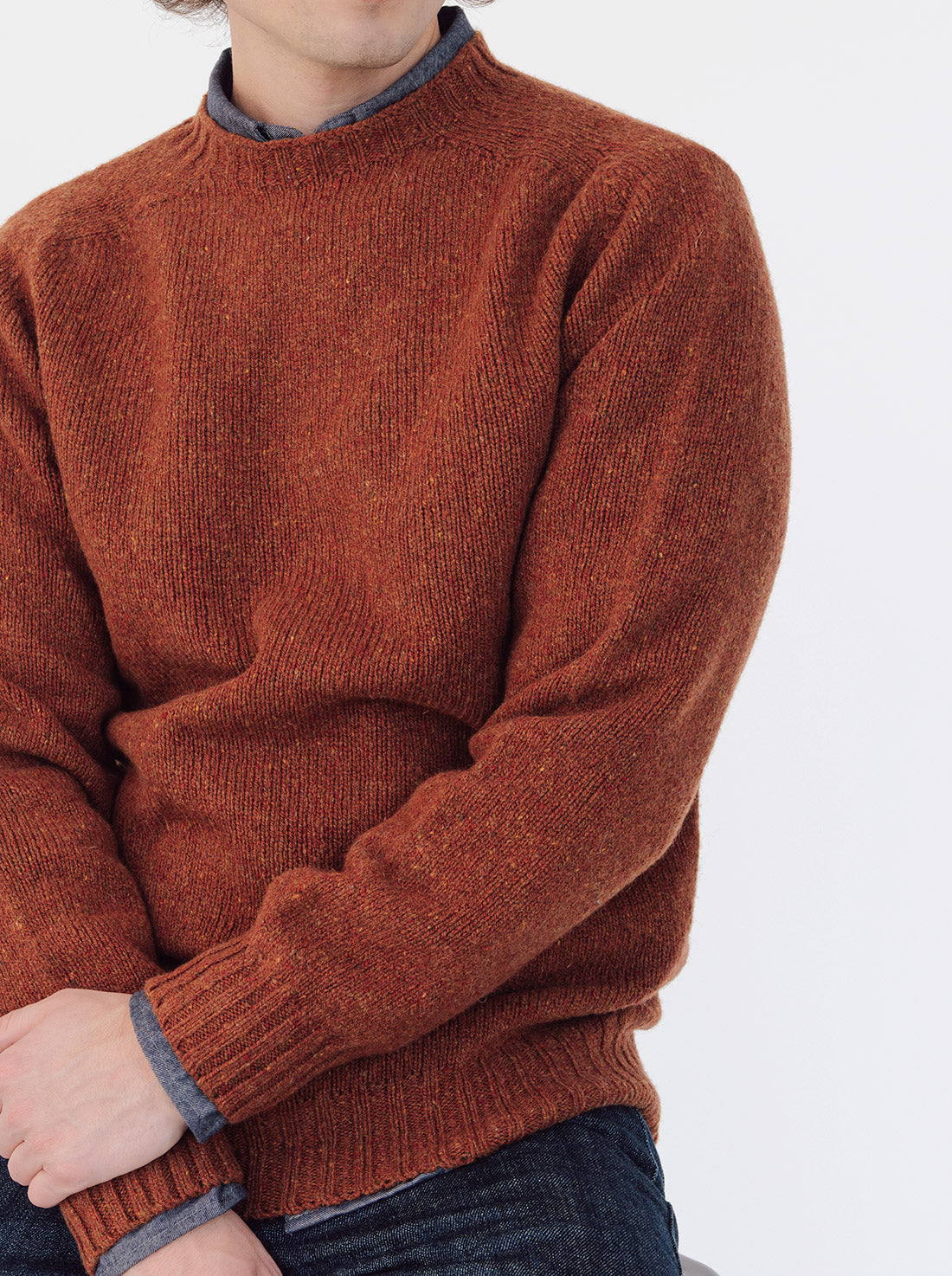 Tweed Wool Sweater - Dawn