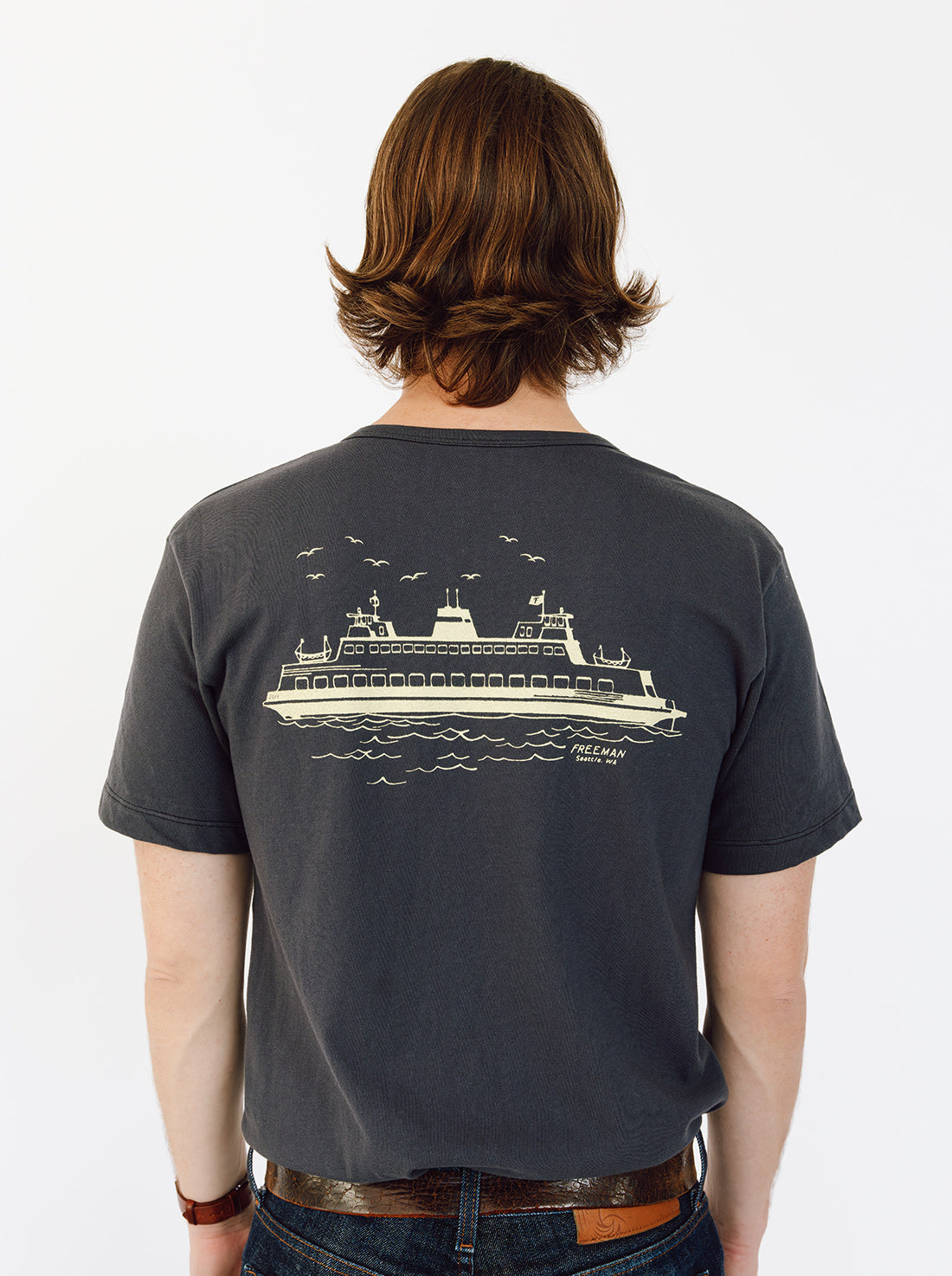 Essential Tee - Ferry Boat - Charcoal