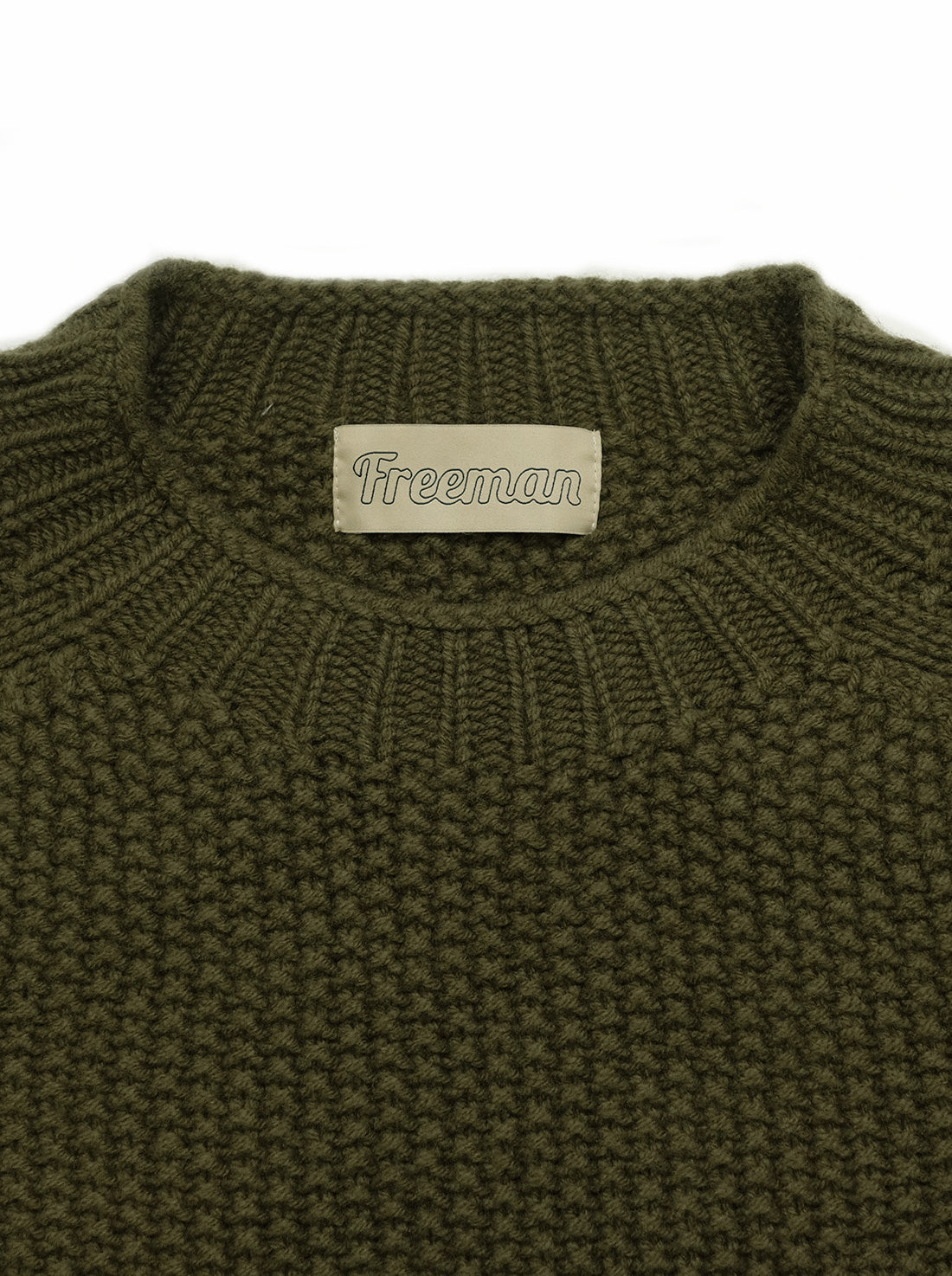 Moss Stitch Wool Sweater - Olive Dunn