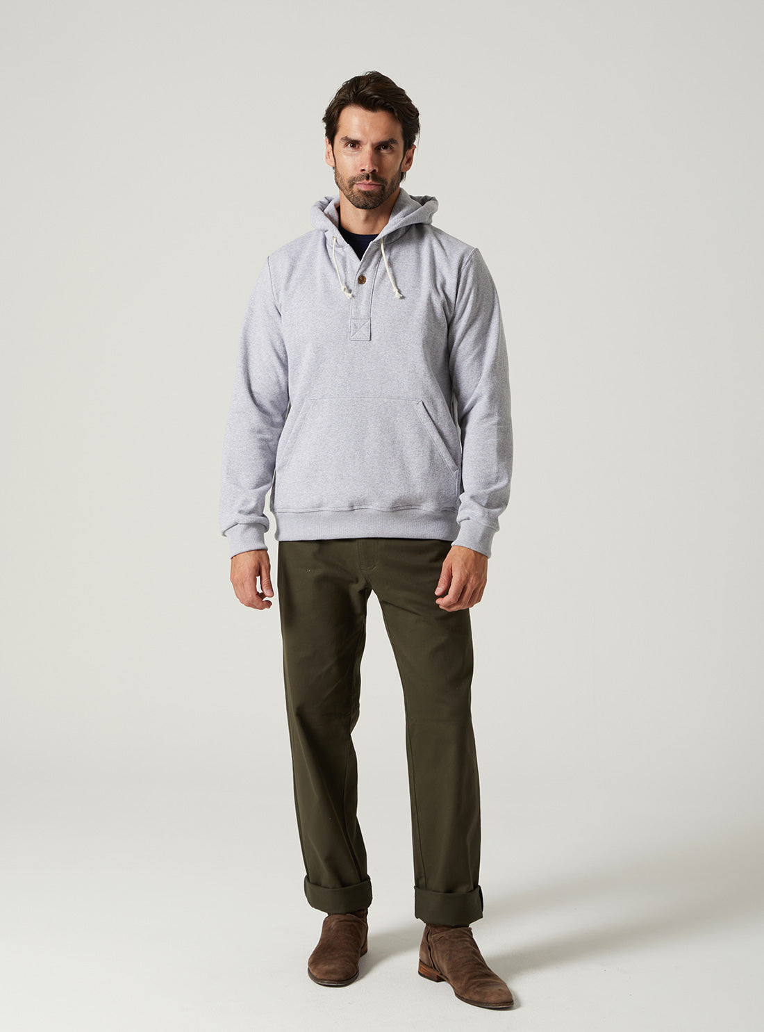 Popover Hoodie - Heather Grey