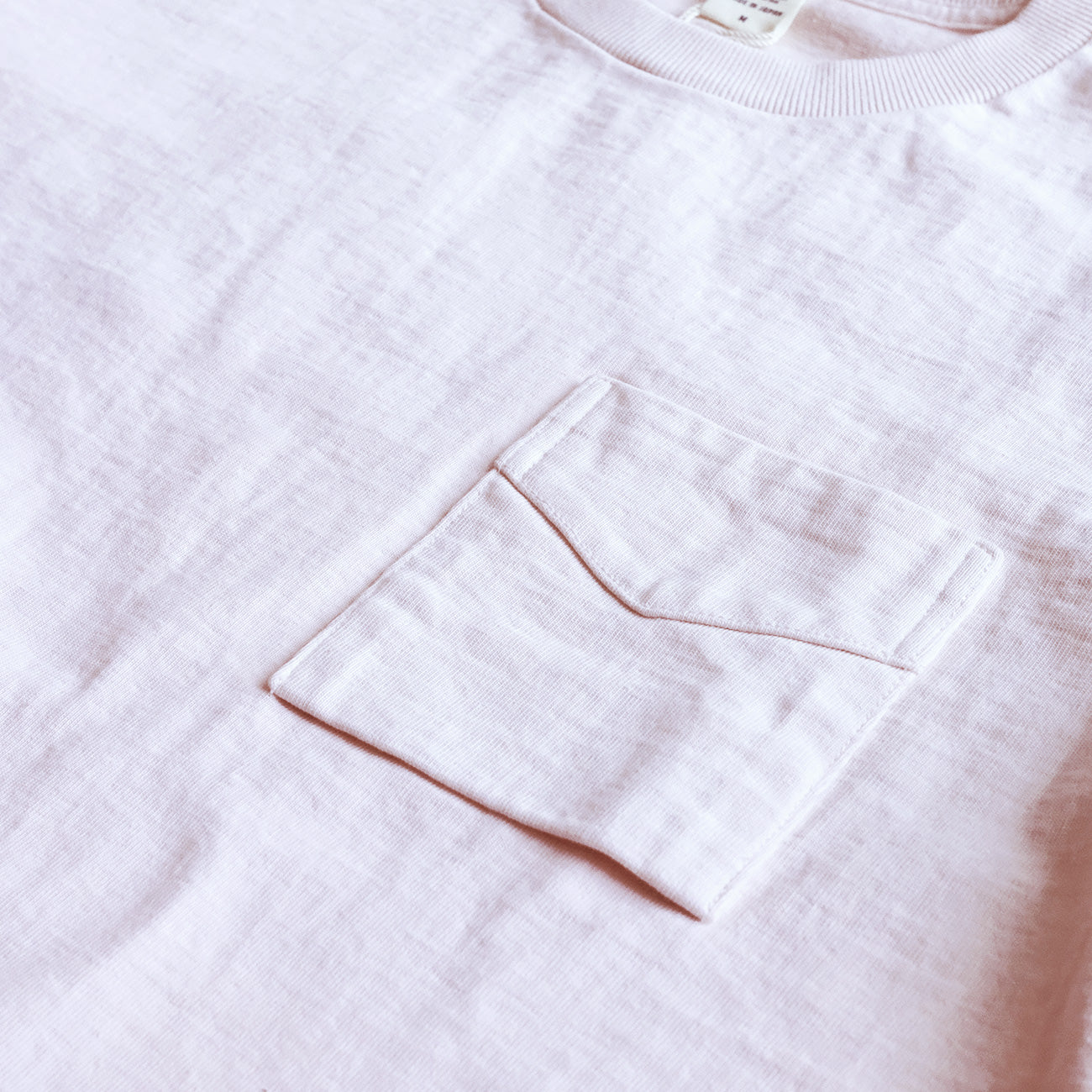 Dotsume High Density Pocket Tee - Pale Pink