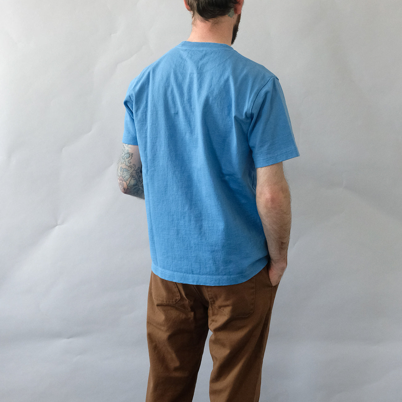 Dotsume High Density Pocket Tee - Brooklyn Blue - M, L