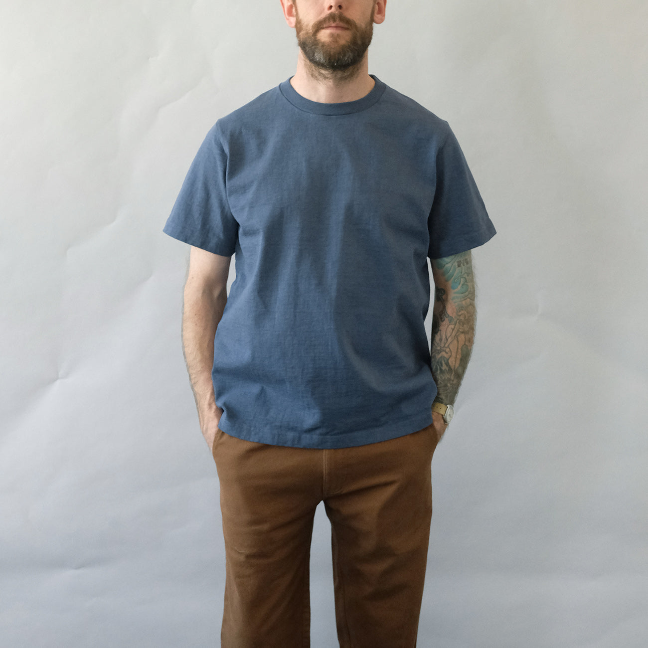 Dotsume High Density Tee - Classic Blue