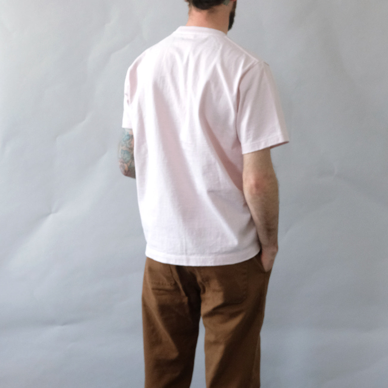 Dotsume High Density Pocket Tee - Pale Pink