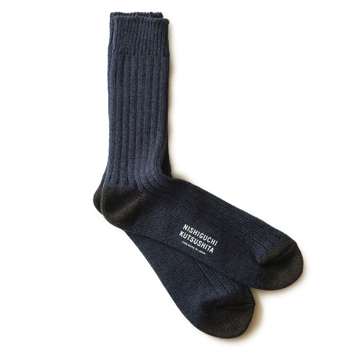 Luxurious Cotton Ribbed Socks - Denim