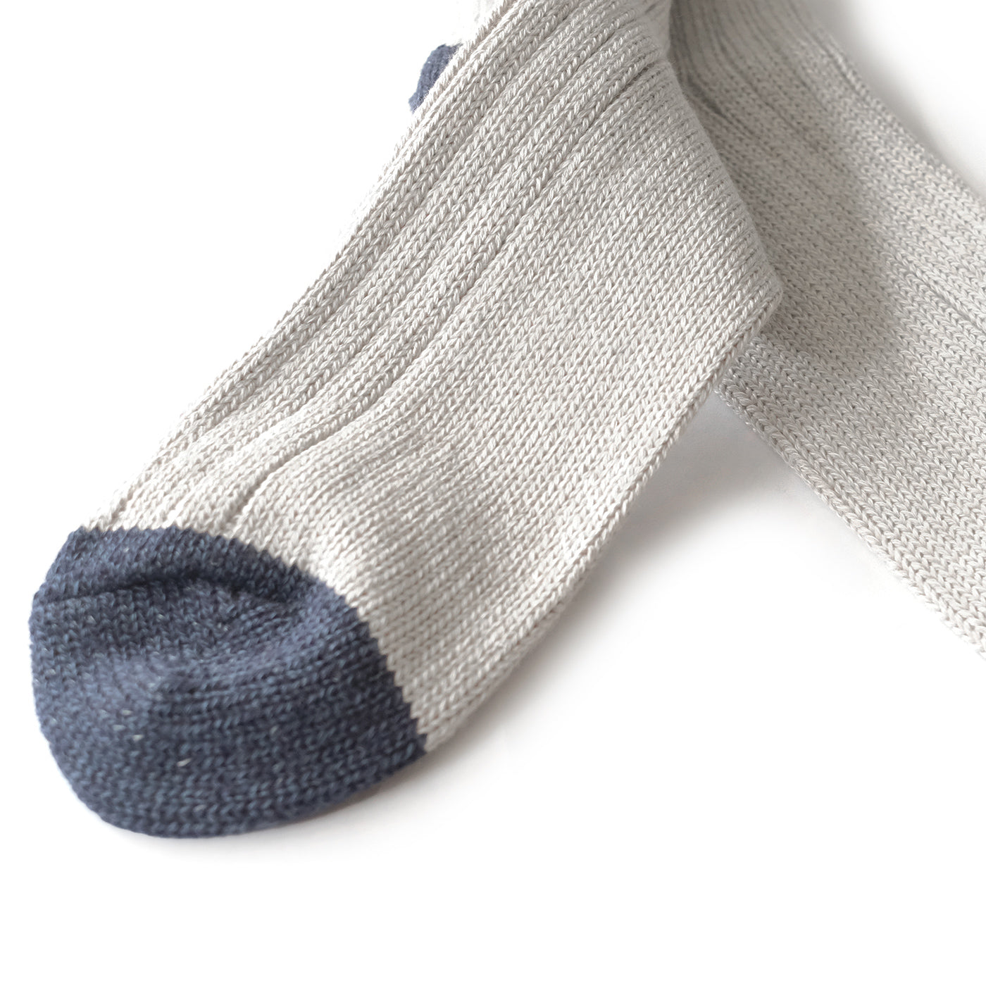 Luxurious Cotton Ribbed Socks - Light Gray