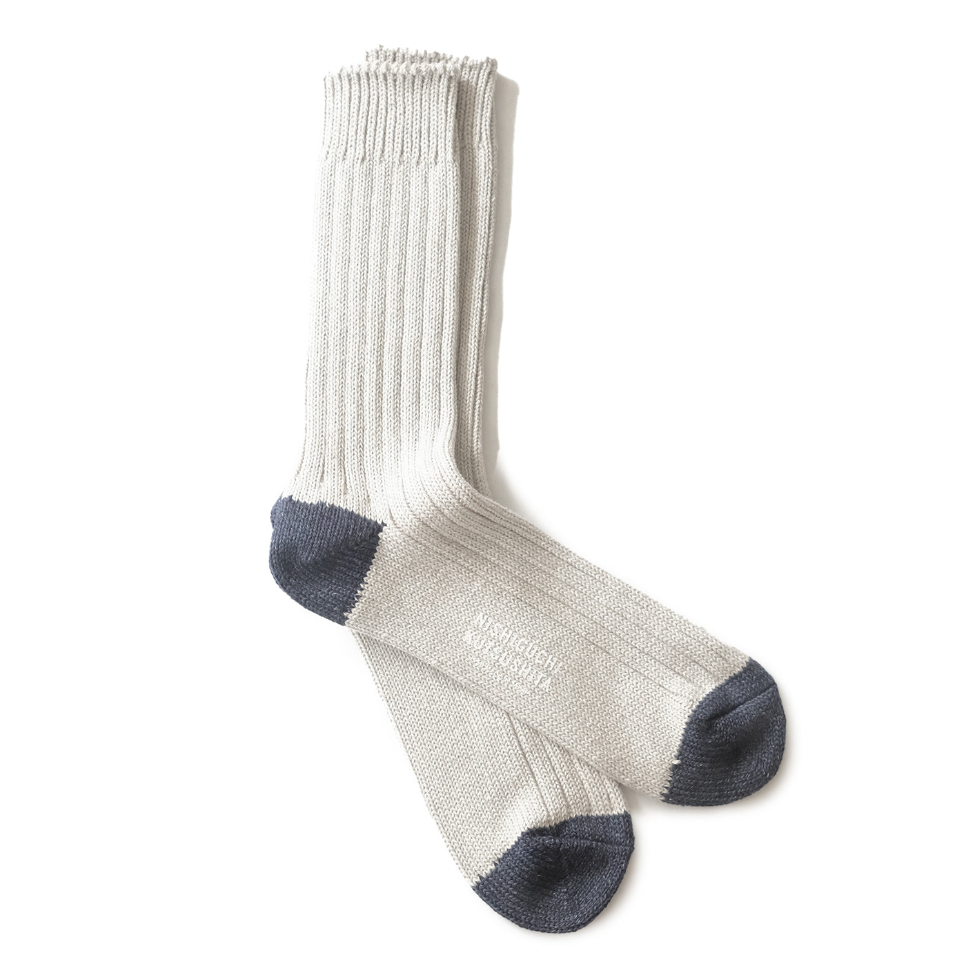 Luxurious Cotton Ribbed Socks - Light Gray