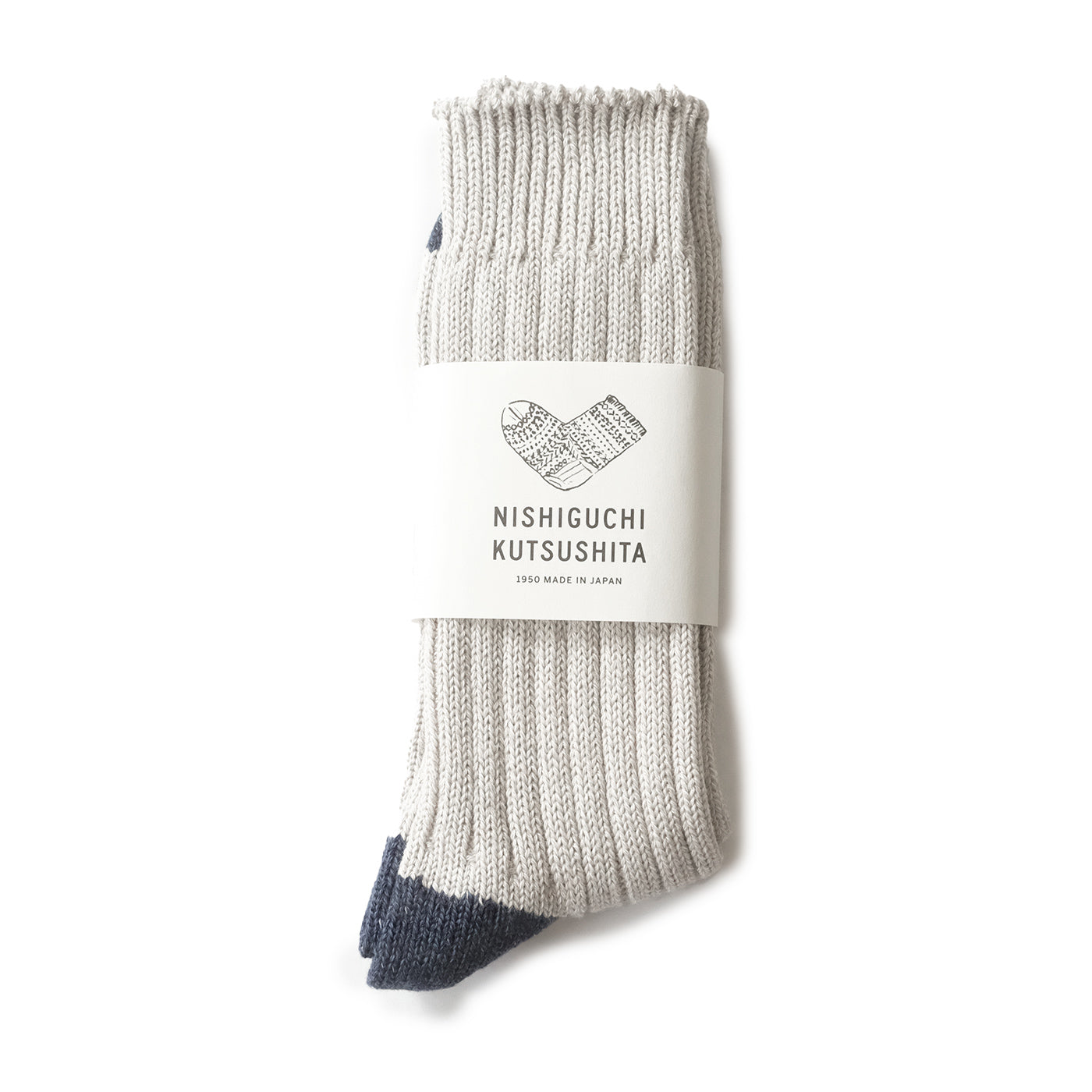 Luxurious Cotton Ribbed Socks - Light Gray