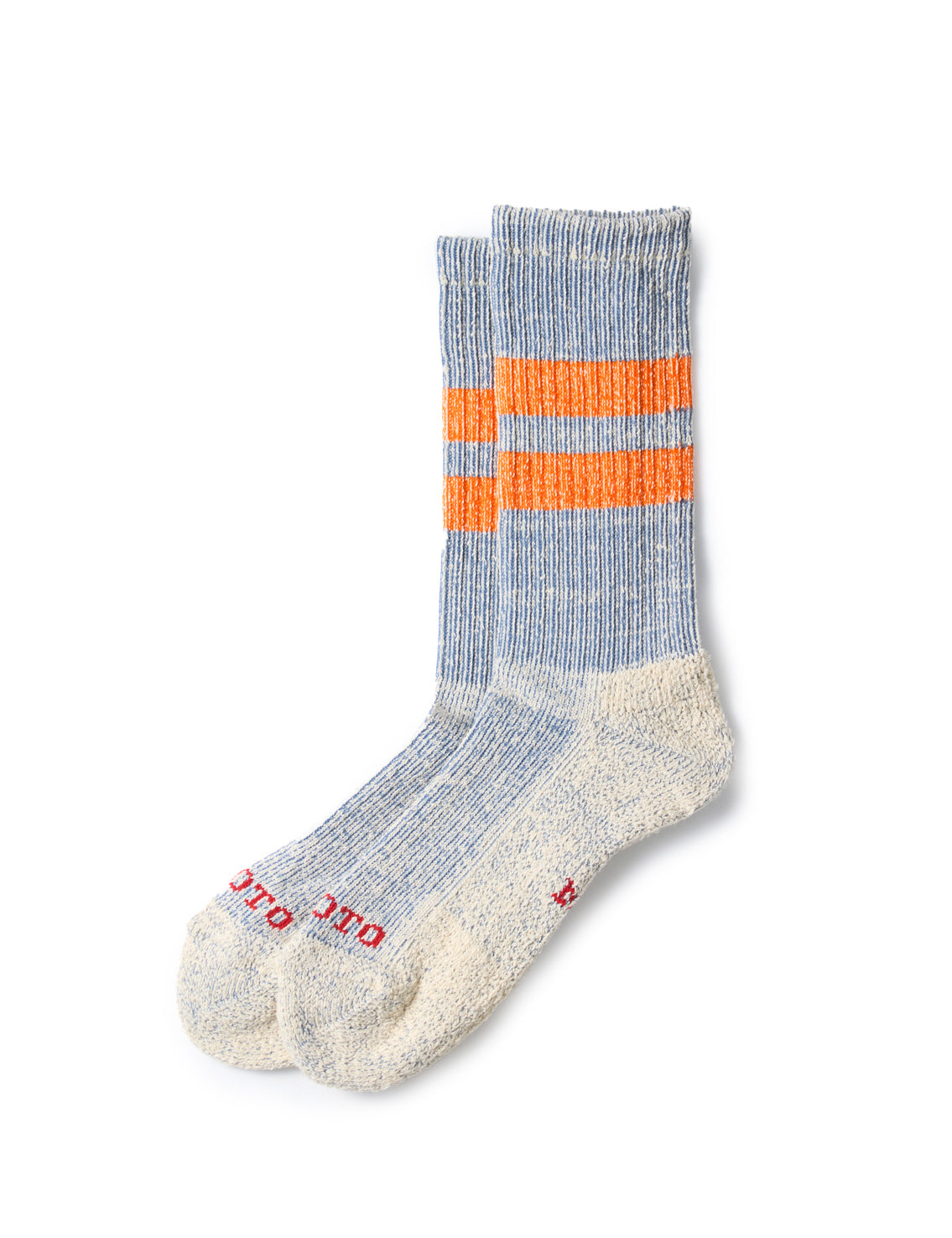 Pile Stripe Marl Crew - Blue/Orange