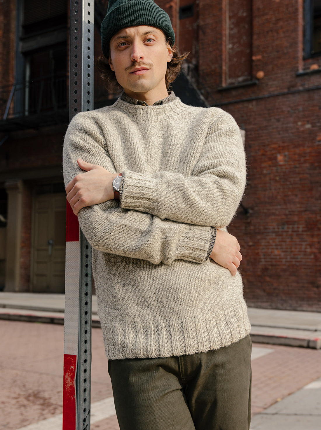 British Wool Crewneck Sweater - Romney