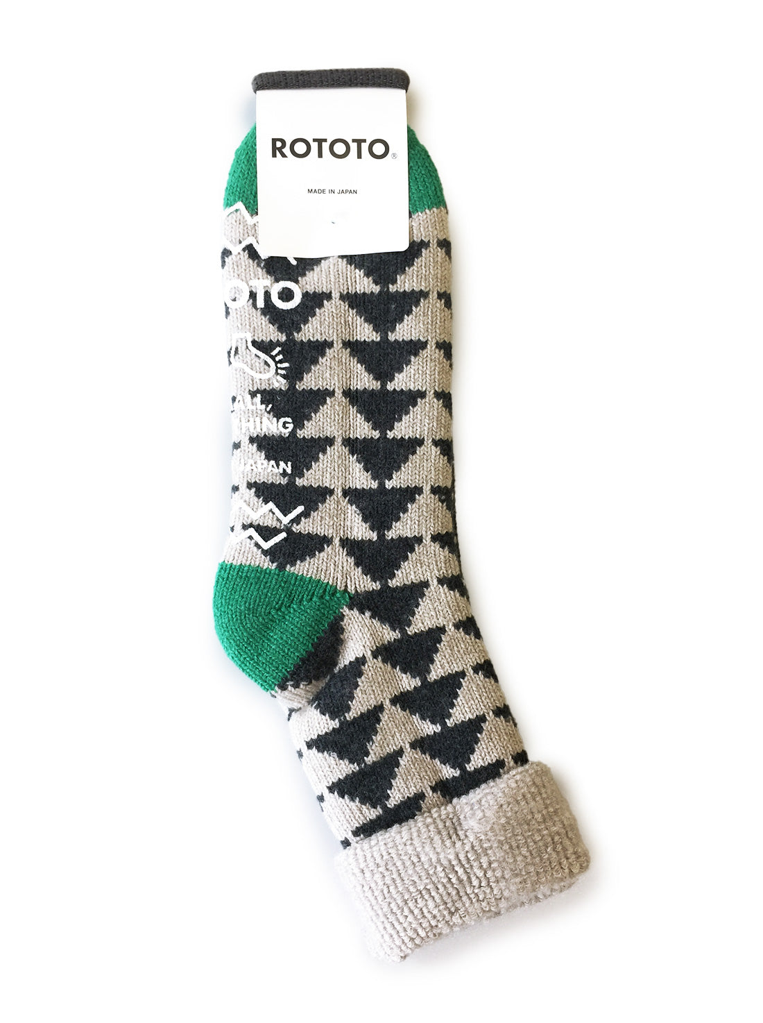 Comfy Room Socks - Charcoal / Green