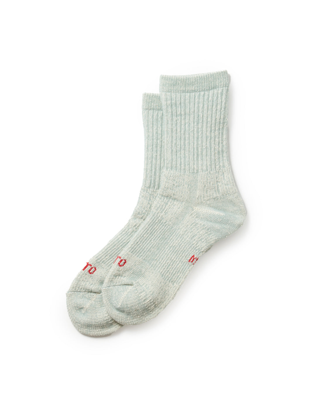 Double Face Mini Crew Socks "Organic Cotton" - Light Blue