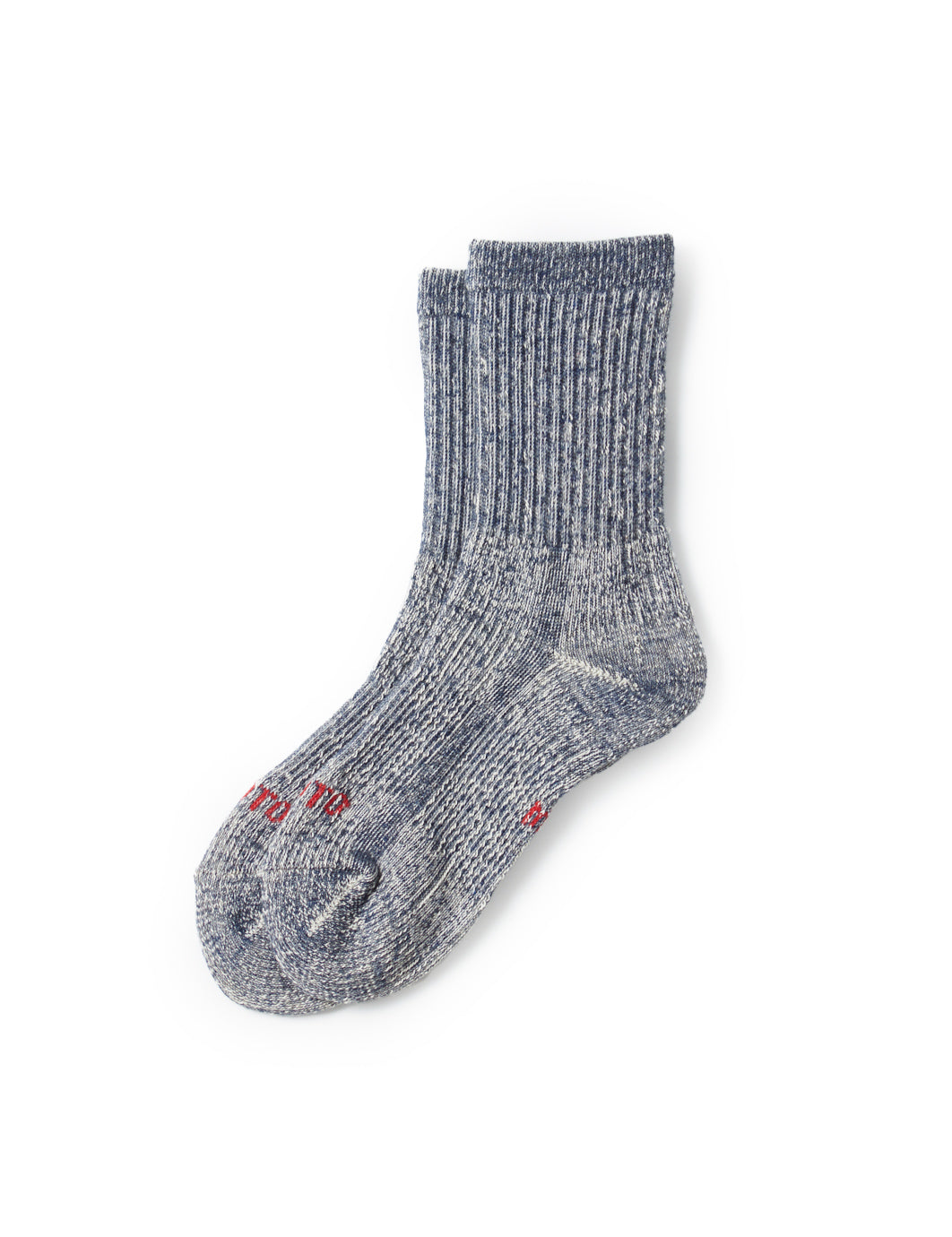 Double Face Mini Crew Socks "Organic Cotton" - Navy