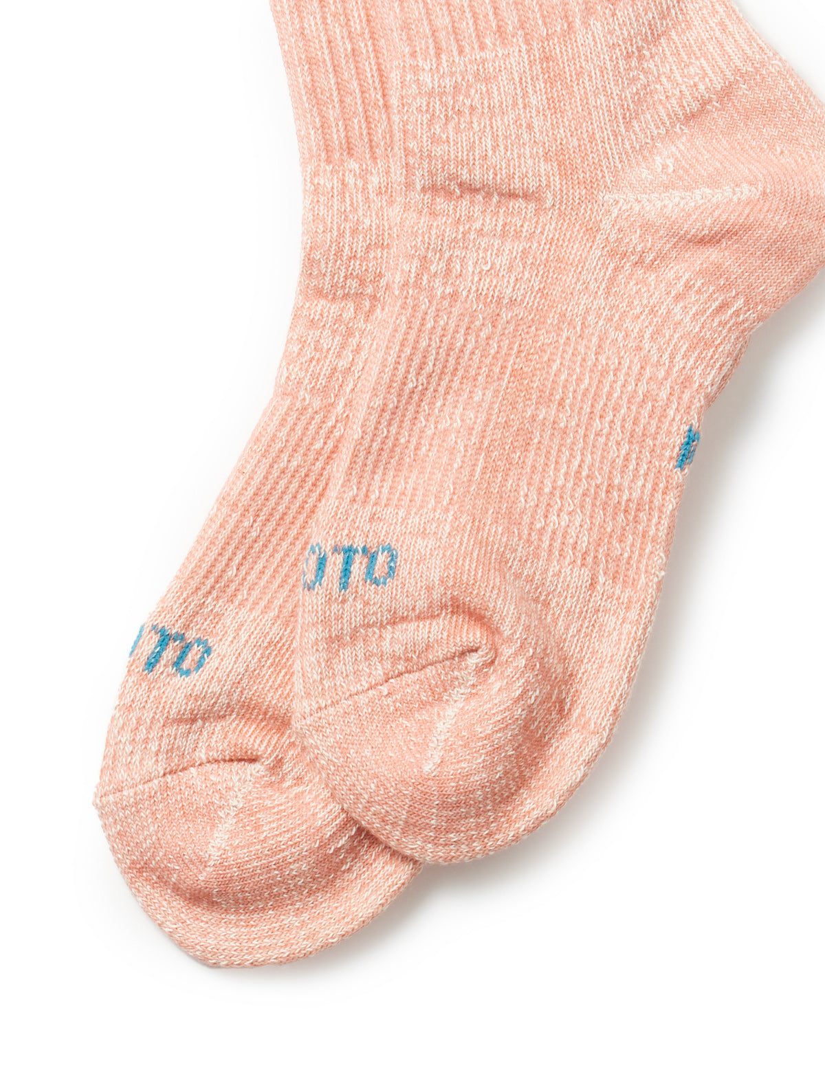 Double Face Mini Crew Socks "Organic Cotton" - Salmon