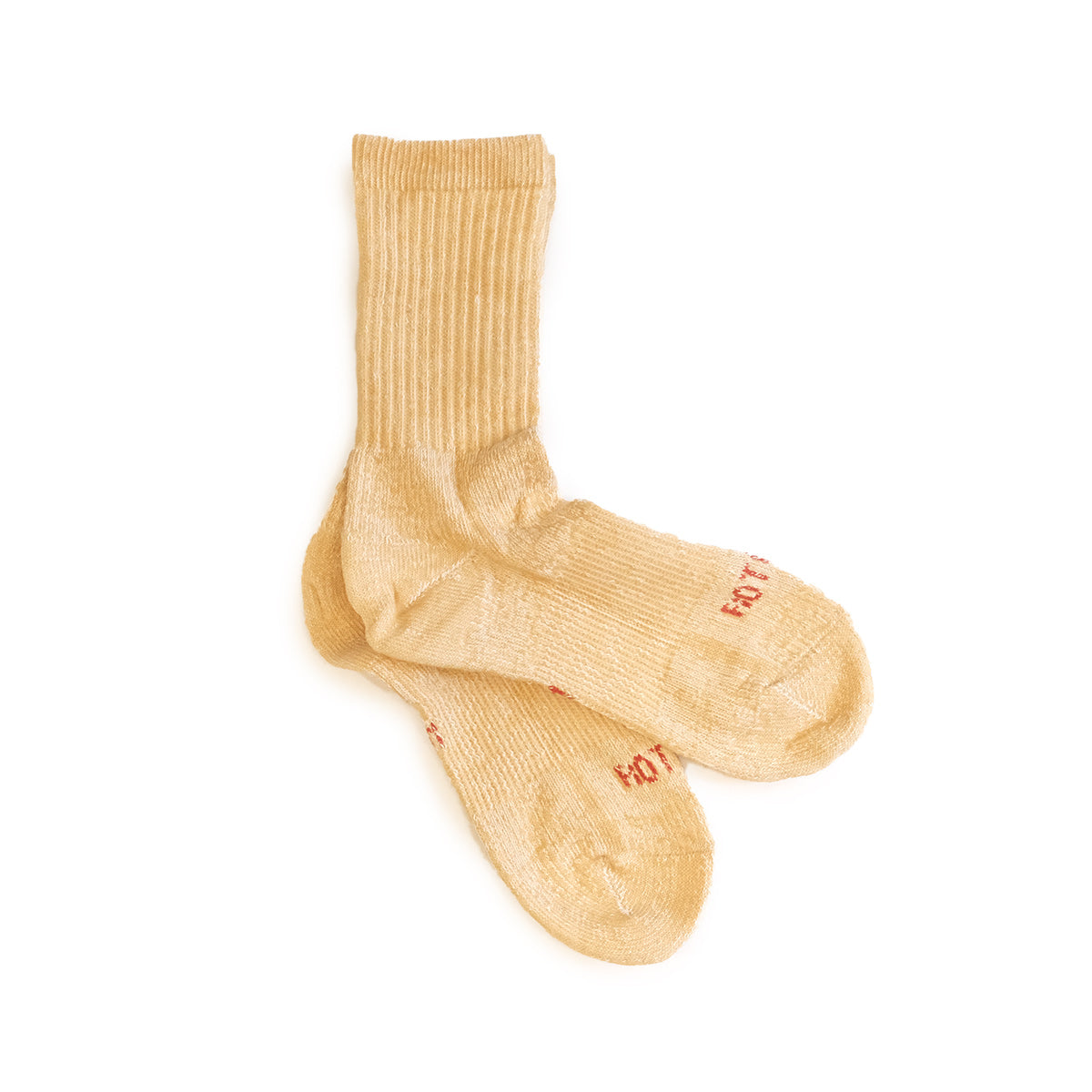 Double Face Mini Crew Socks "Organic Cotton" - Yellow