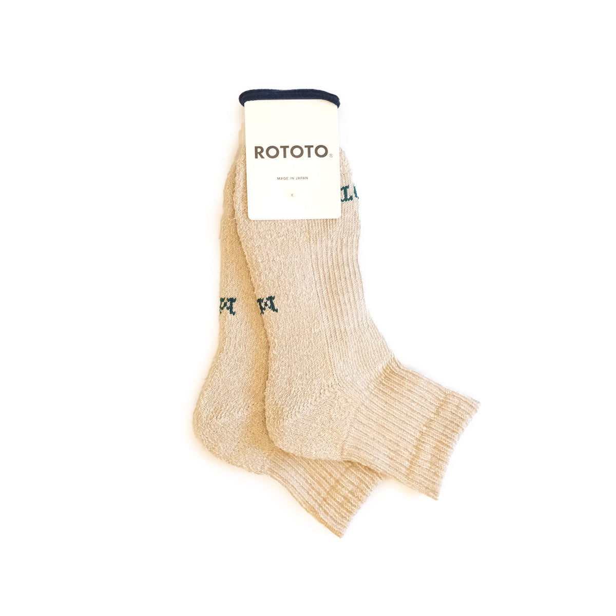 Hemp + Organic Cotton Pile Ankle Socks - Beige