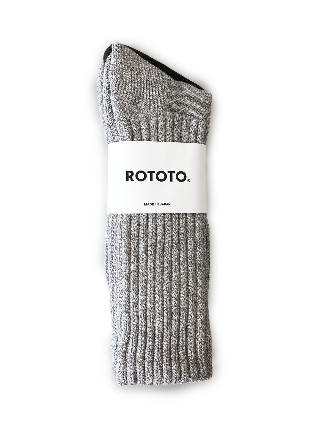 Loose Pile Crew Socks - Mix Grey