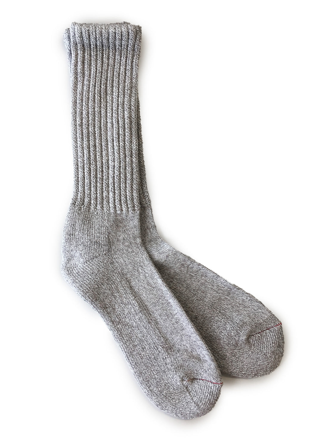 Loose Pile Crew Socks - Mix Grey