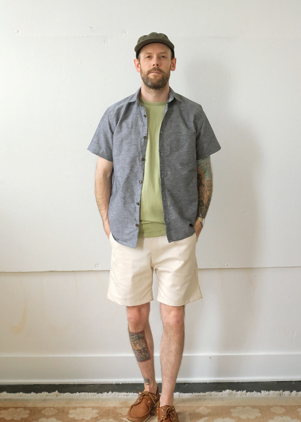 Short Sleeve Weathervane - Dusk Linen