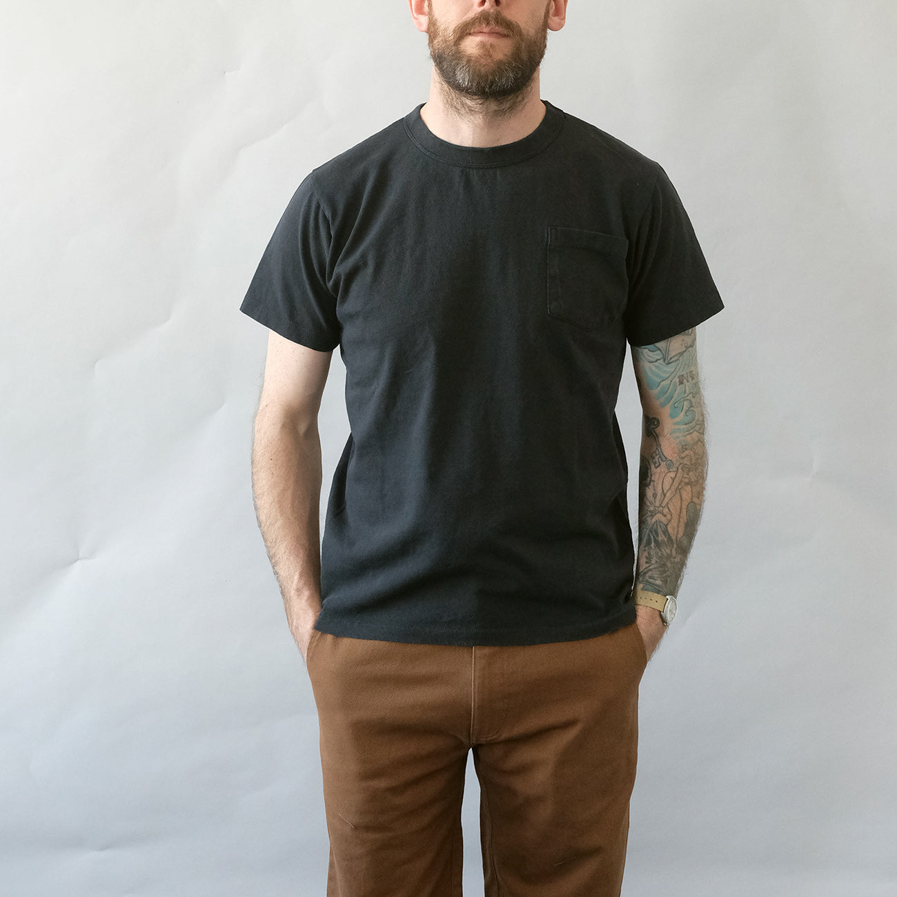 Pigment Dyed Pocket Tee - Black