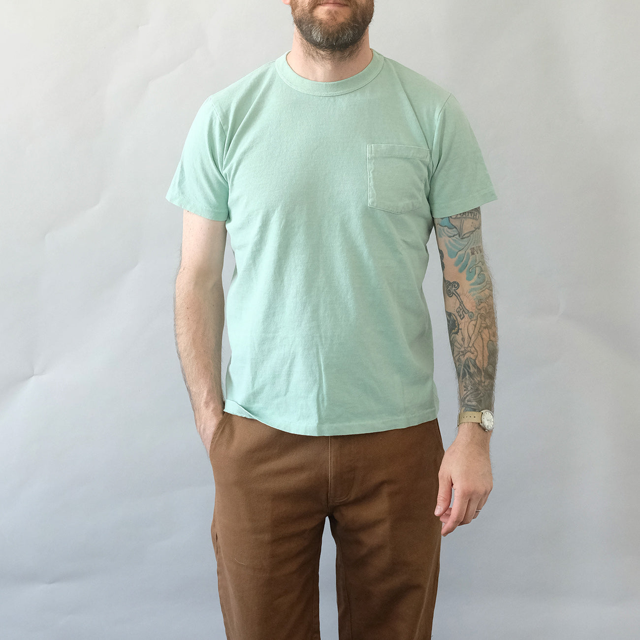 Pigment Dyed Pocket Tee - Nephrite