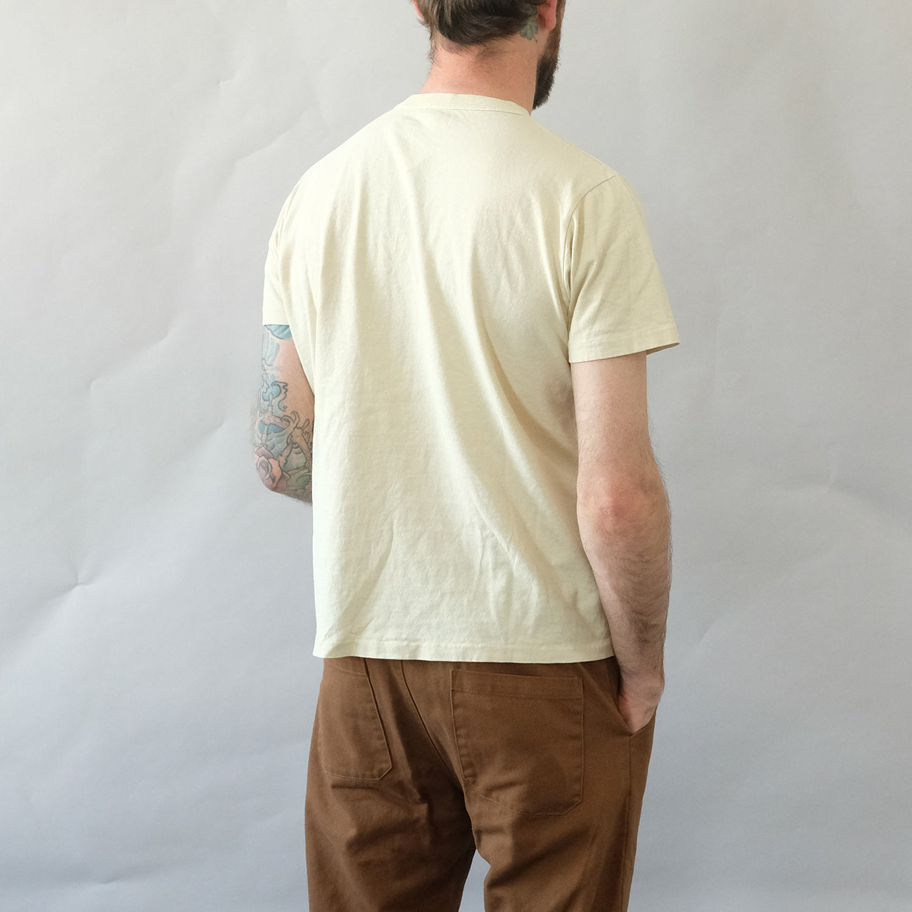 Pigment Dyed Pocket Tee - Oat Milk