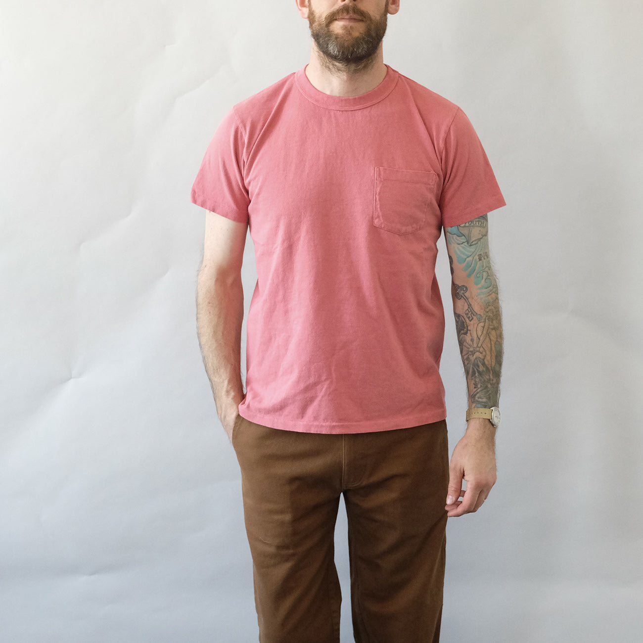 Pigment Dyed Pocket Tee - Radiant Red