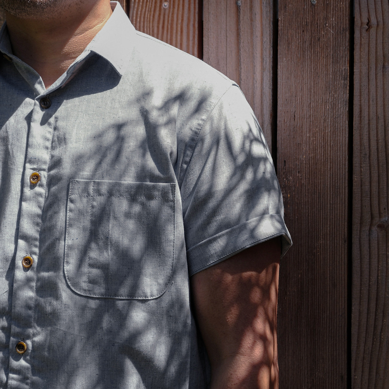 Short Sleeve Weathervane - Pale Indigo