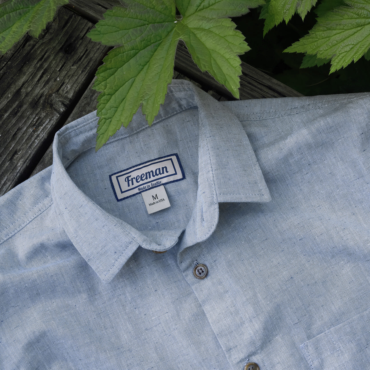 Short Sleeve Weathervane - Pale Indigo